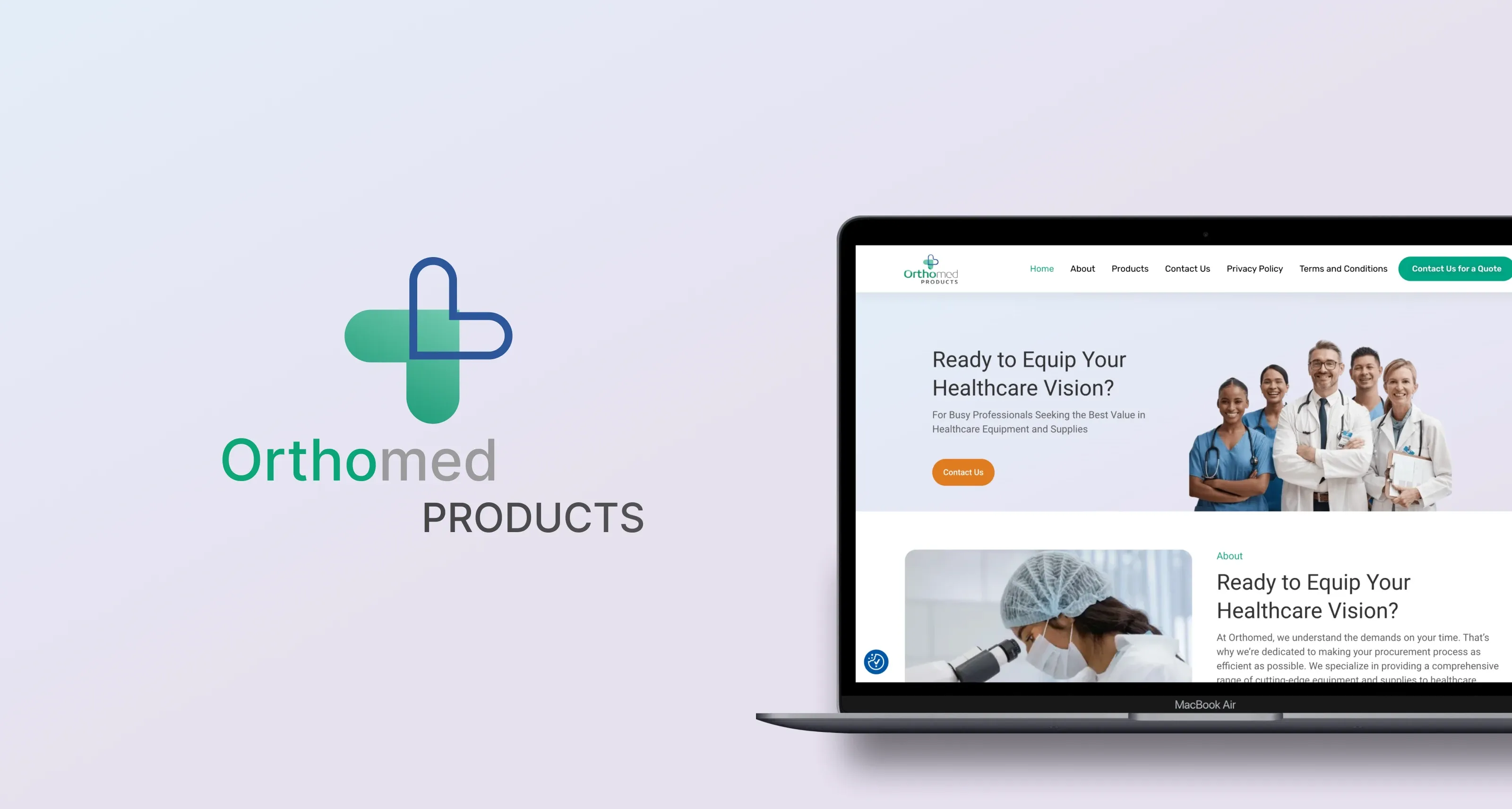 Orthomed Products: Healthcare Website